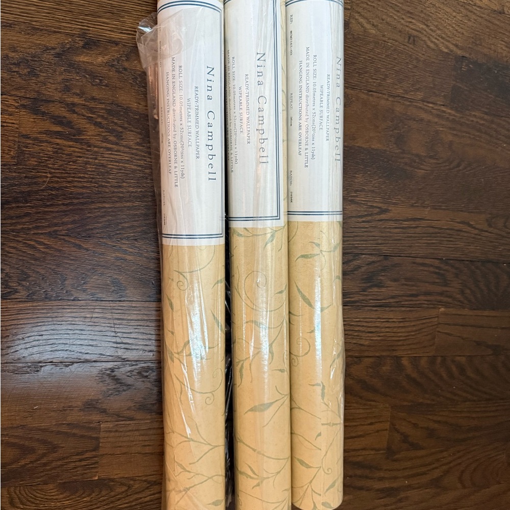 Nina Campbell Beige Wallpaper 3 Rolls